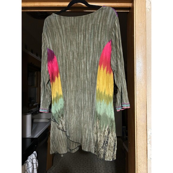 Parsley Sage Womens Tunic Artsy L Tiedye Boho Contemporary Y2K Hippie‎ - Picture 2 of 7